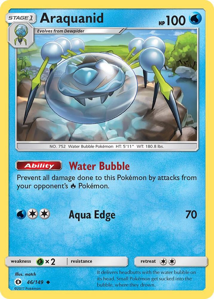 Pokemon Araquanid  46/149  Sun & Moon