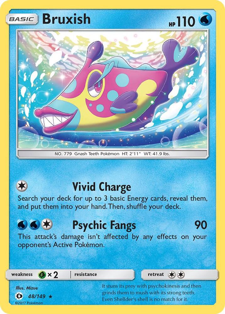Pokemon Bruxish  48/149  Sun & Moon