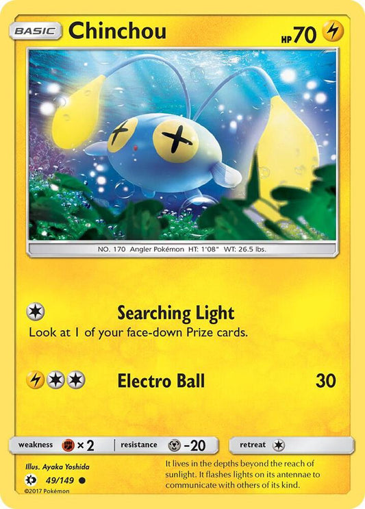 Pokemon Chinchou  49/149  Sun & Moon