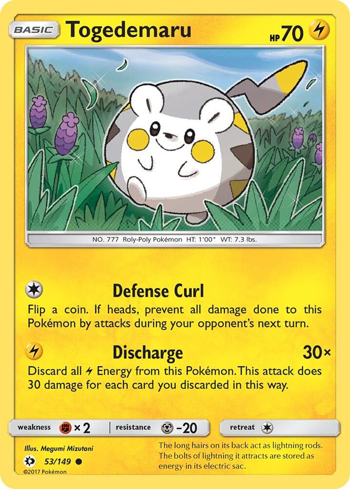 Pokemon  Togedemaru  53/149  Sun & Moon