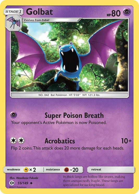 Pokemon  Golbat  55/149  Sun & Moon