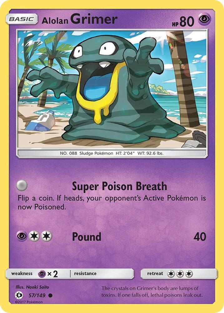 Pokemon Alolan Grimer  57/149  Sun & Moon
