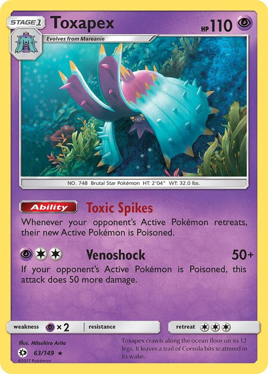 Pokemon  Toxapex  63/149  Sun & Moon