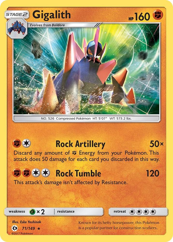 Pokemon  Gigalith  71/149  Sun & Moon