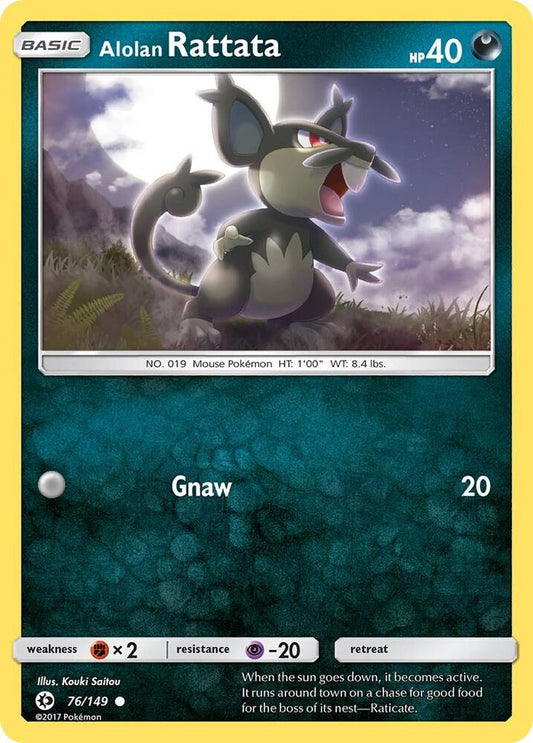 Pokemon Alolan Rattata  76/149  Sun & Moon