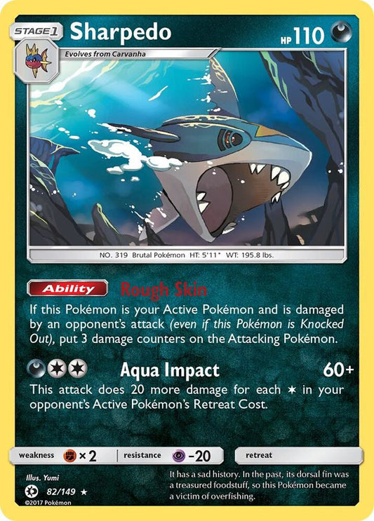 Pokemon Sharpedo  82/149  Sun & Moon
