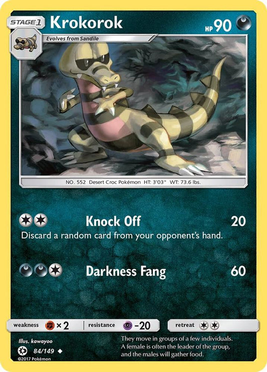 Pokemon  Krokorok  84/149  Sun & Moon