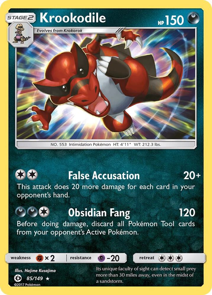 Pokemon  Krookodile  85/149  Sun & Moon