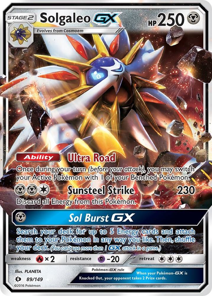 Pokemon Solgaleo GX  89/149  Sun & Moon