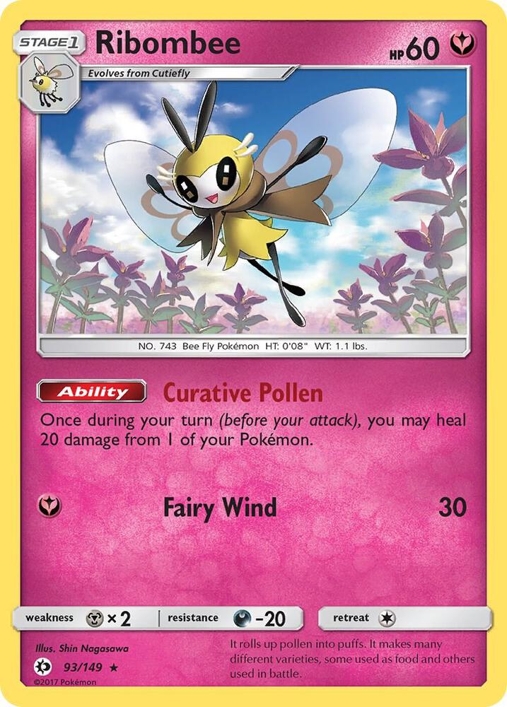 Pokemon Ribombee  93/149  Sun & Moon