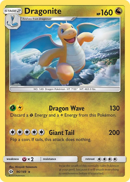 Pokemon Dragonite  96/149  Sun & Moon