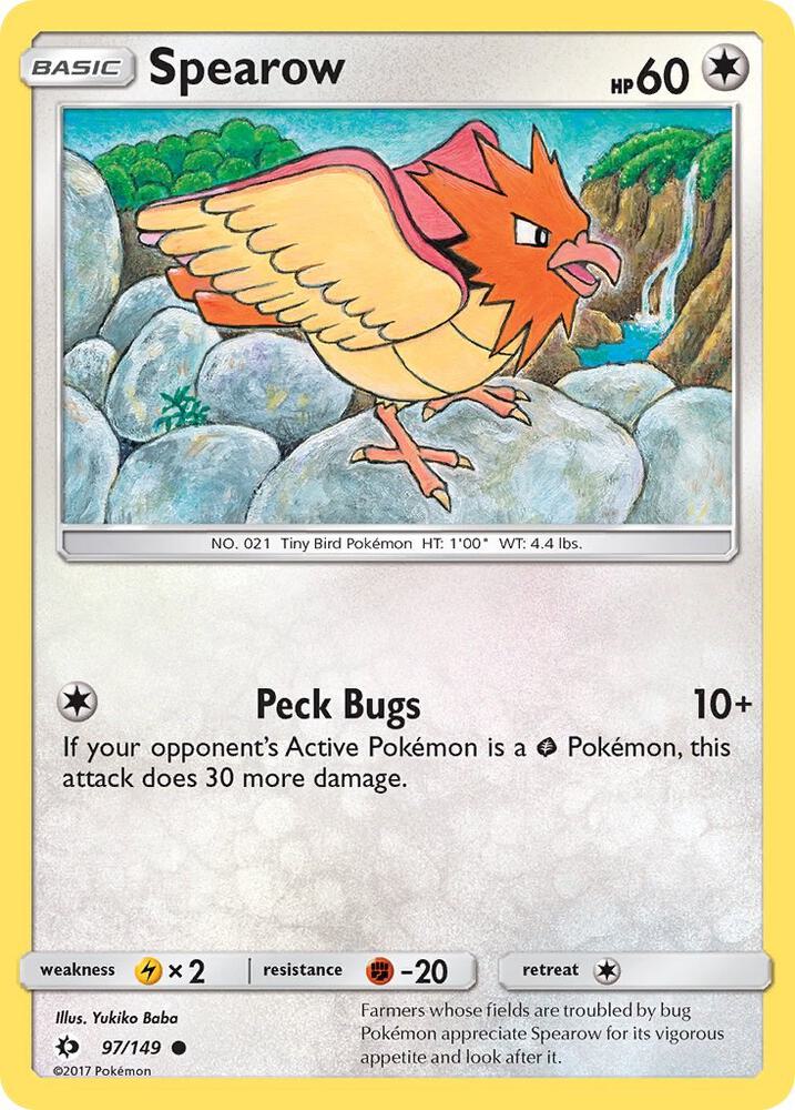 Pokemon  Spearow  97/149  Sun & Moon