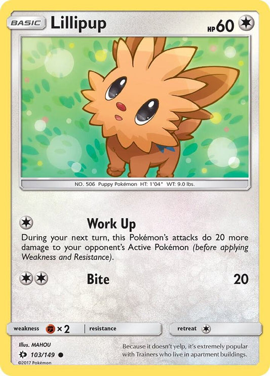 Pokemon  Lillipup  103/149  Sun & Moon