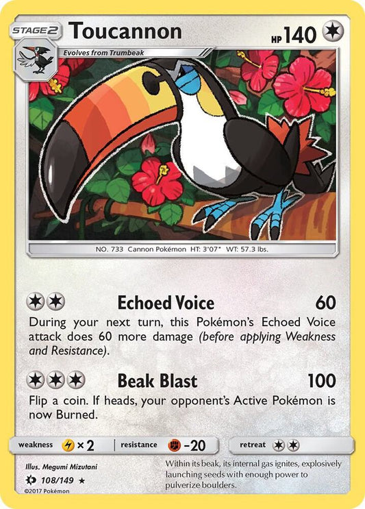 Pokemon  Toucannon  108/149  Sun & Moon