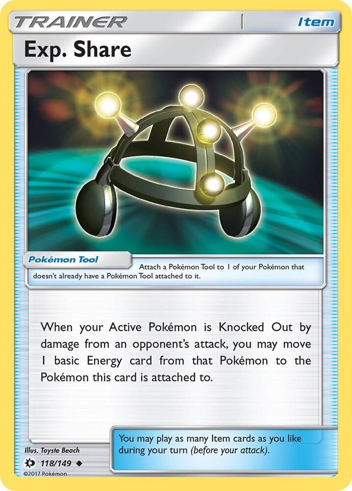 Pokemon  Exp. Share  118/149  Sun & Moon