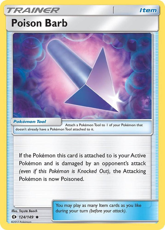 Pokemon  Poison Barb  124/149  Sun & Moon