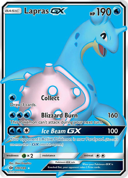 Pokemon  Lapras GX  139/149  Sun & Moon