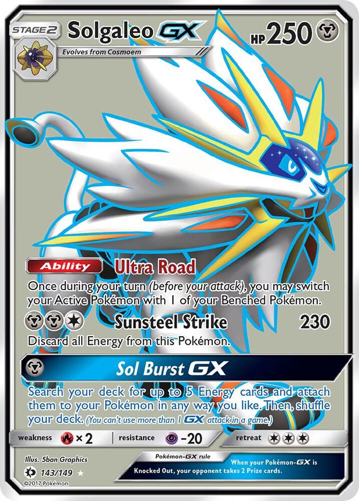Pokemon Solgaleo GX  143/149  Sun & Moon