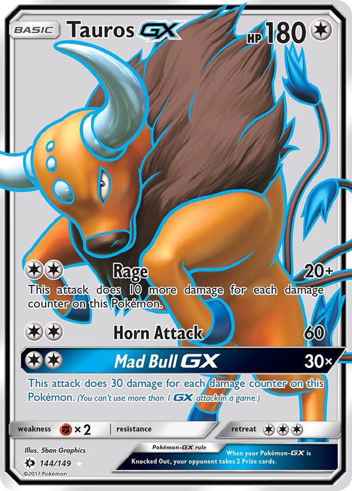 Pokemon  Tauros GX  144/149  Sun & Moon