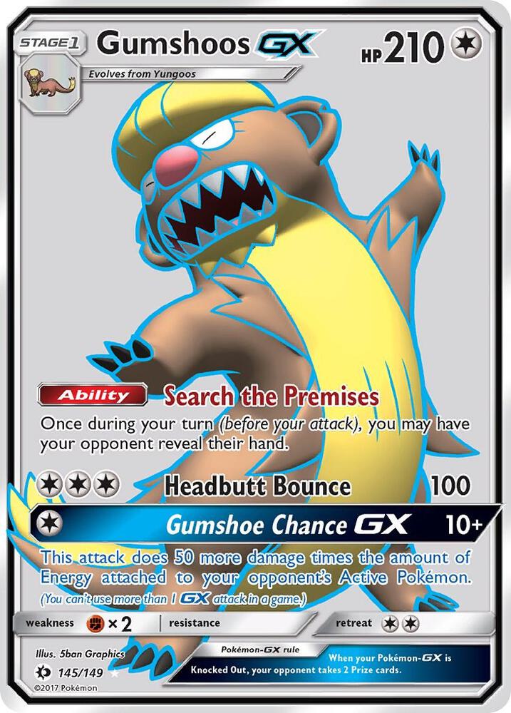 Pokemon  Gumshoos GX  145/149  Sun & Moon