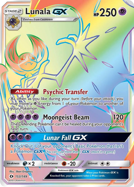 Pokemon  Lunala GX  153/149  Sun & Moon