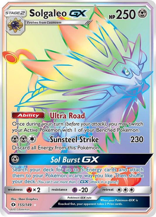 Pokemon Solgaleo GX  155/149  Sun & Moon