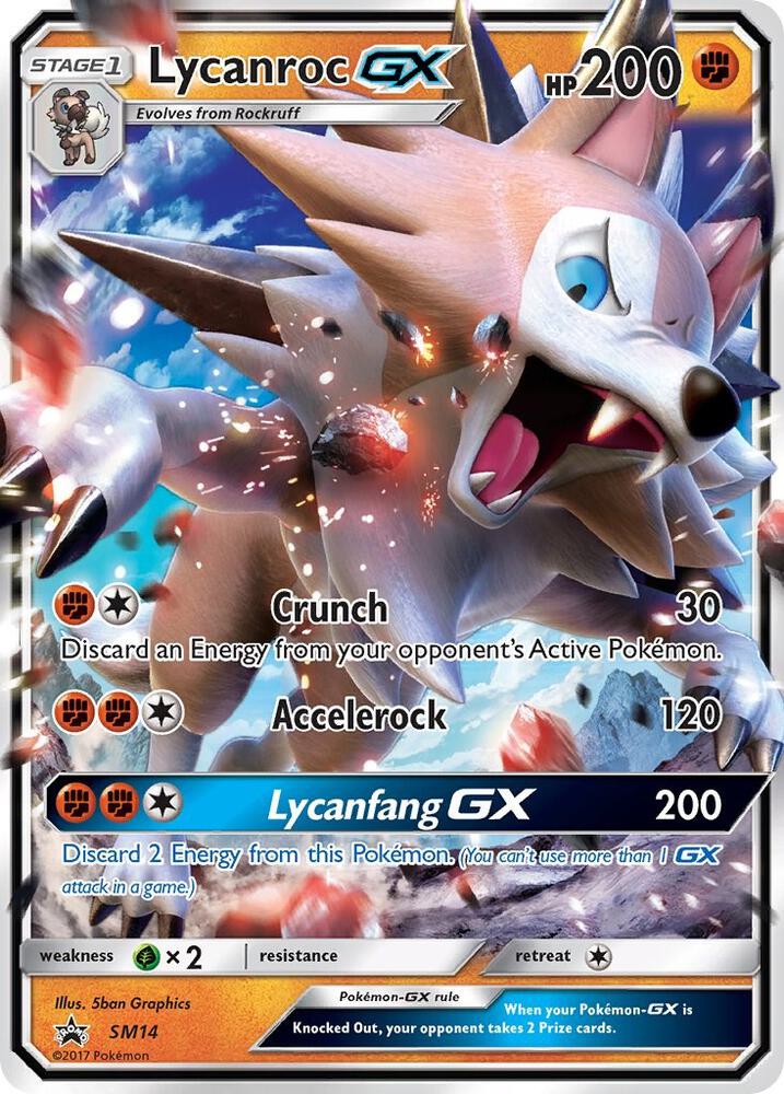Pokemon Lycanroc GX SM14 SM Black Star Promos