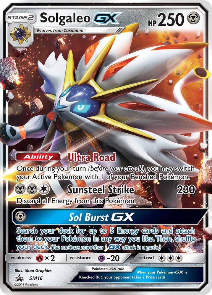 Pokemon Solgaleo GX SM16 SM Black Star Promos