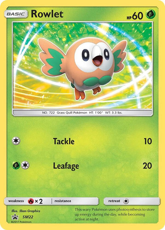 Pokemon Rowlet SM22 SM Black Star Promos