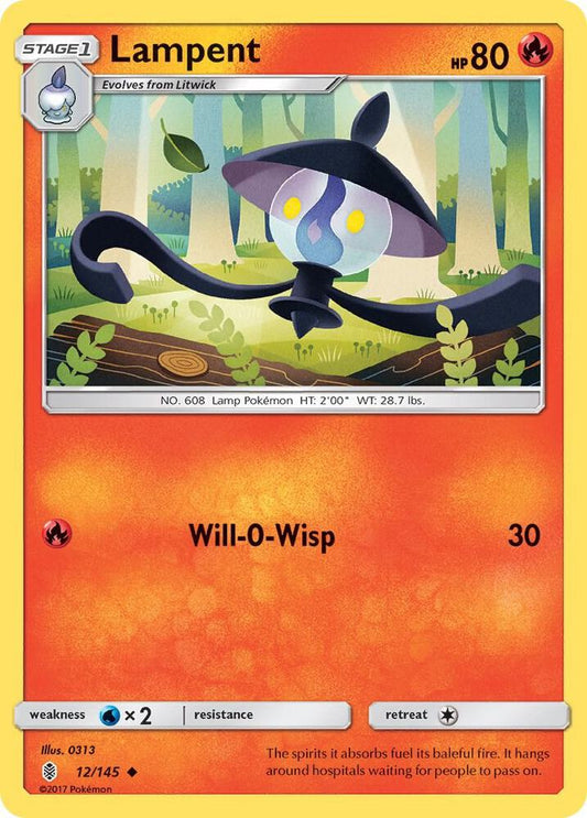 Pokemon Lampent 12/145 Guardians Rising