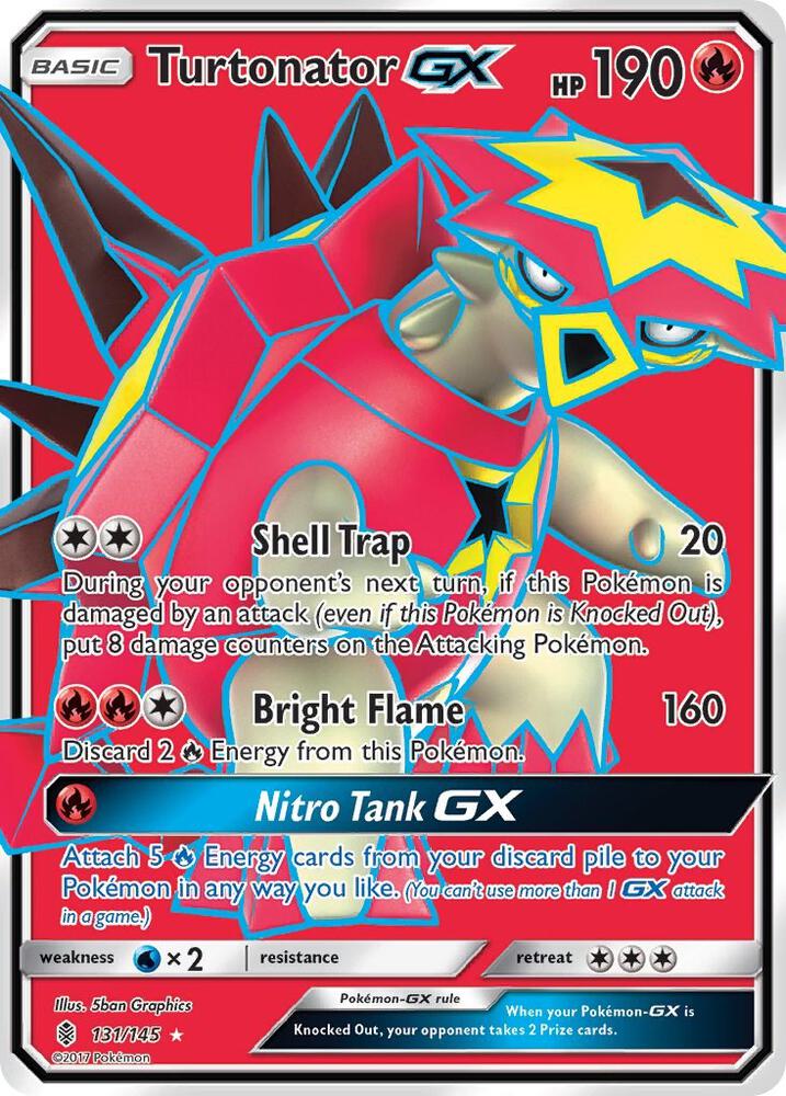 Pokemon Turtonator GX 131/145 Guardians Rising