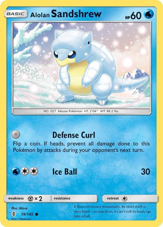 Pokemon Alolan Sandshrew 19/145 Guardians Rising
