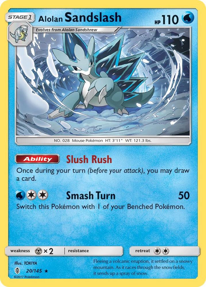 Pokemon Alolan Sandslash 20/145 Guardians Rising