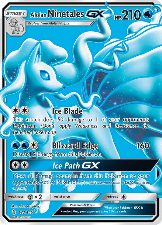 Pokemon Alolan Ninetales GX 132/145 Guardians Rising