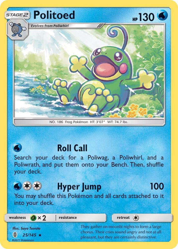 Pokemon Politoed 25/145 Guardians Rising