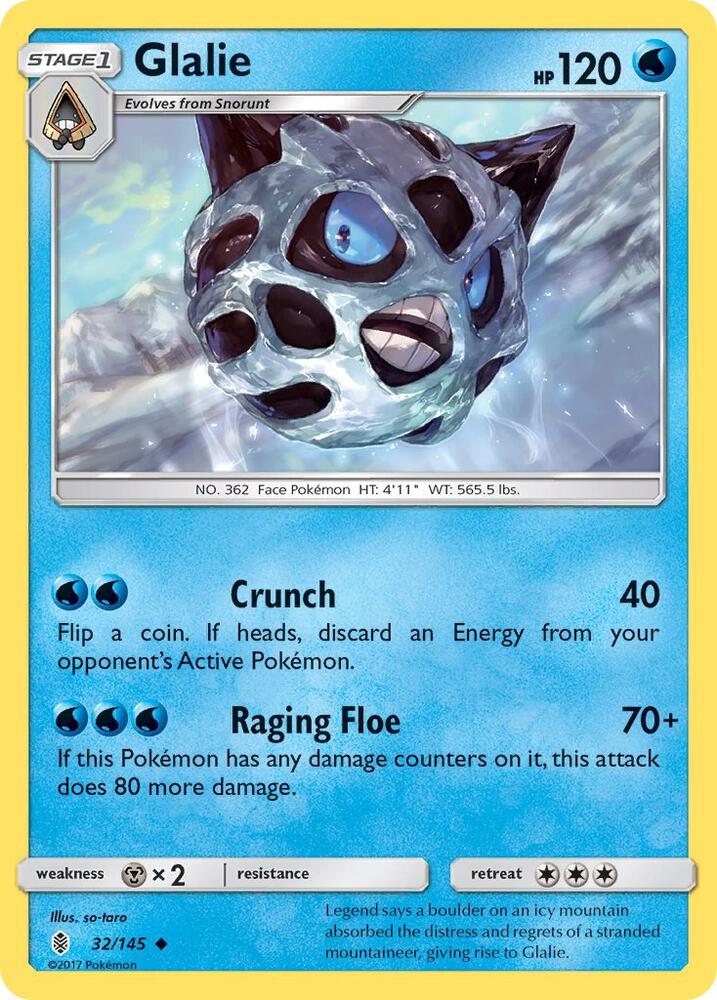 Pokemon Glalie 32/145 Guardians Rising