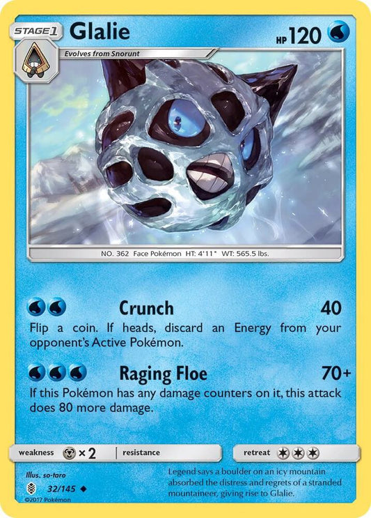 Pokemon Glalie 32/145 Guardians Rising