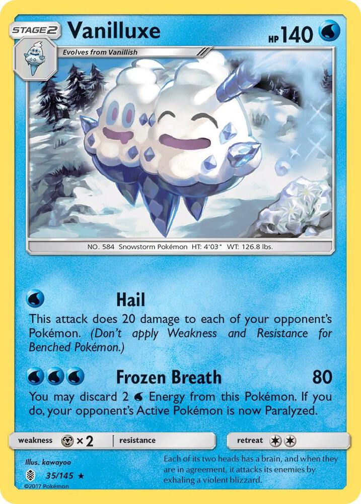 Pokemon Vanilluxe 35/145 Guardians Rising