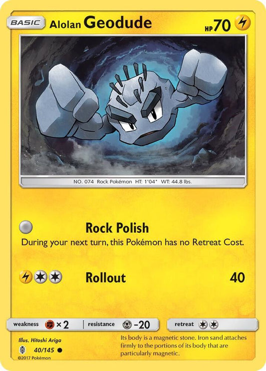 Pokemon Alolan Geodude 40/145 Guardians Rising