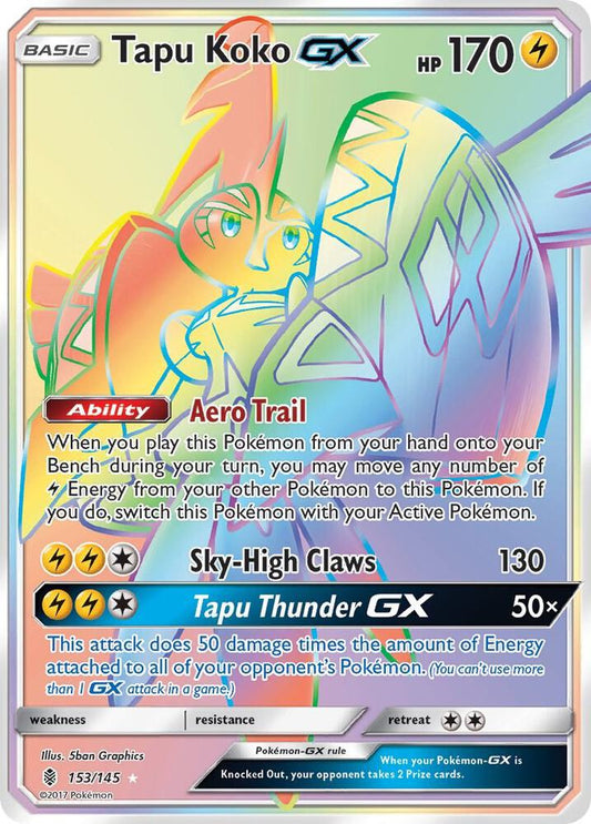 Pokemon Tapu Koko GX 153/145 Guardians Rising