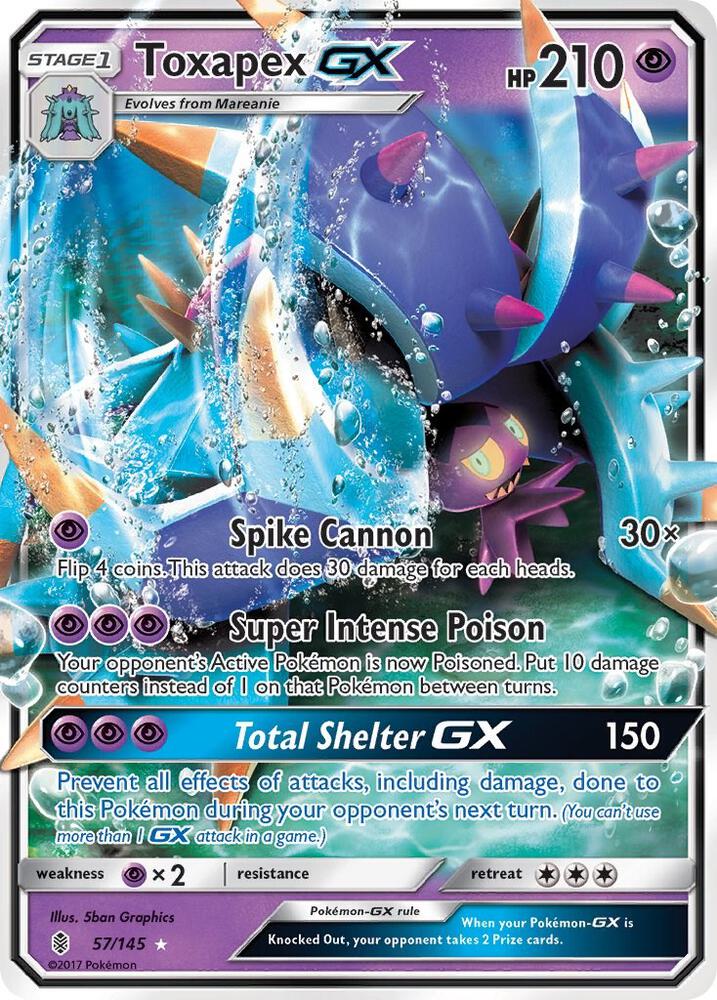 Pokemon Toxapex GX 57/145 Guardians Rising