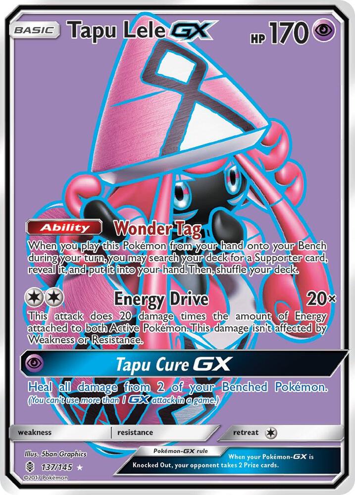 Pokemon Tapu Lele GX 137/145 Guardians Rising