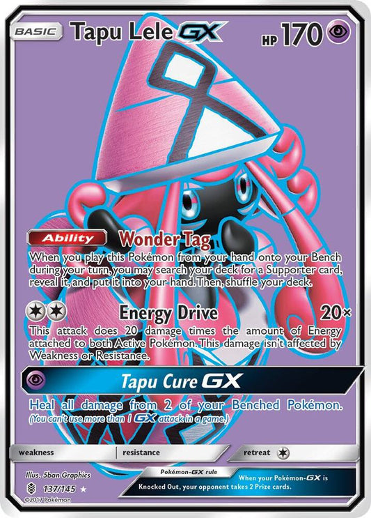Pokemon Tapu Lele GX 137/145 Guardians Rising
