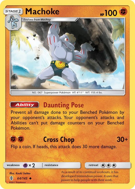 Pokemon Machoke 64/145 Guardians Rising