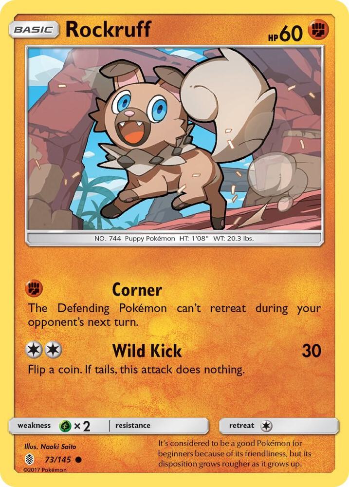 Pokemon Rockruff 73/145 Guardians Rising