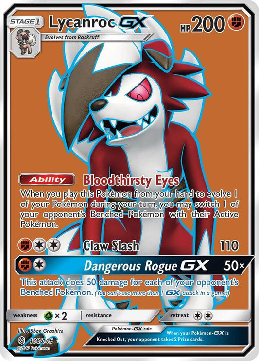 Pokemon Lycanroc GX 138/145 Guardians Rising