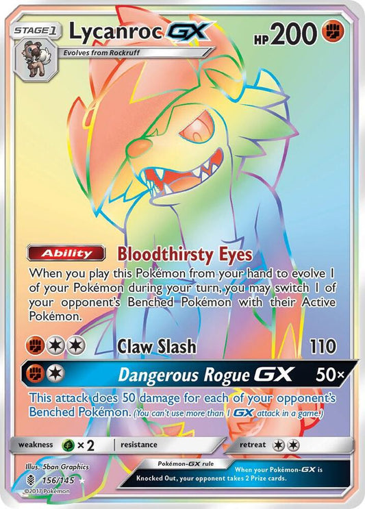 Pokemon Lycanroc GX 156/145 Guardians Rising