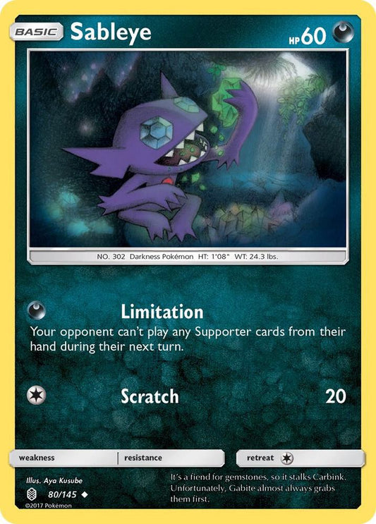Pokemon Sableye 80/145 Guardians Rising