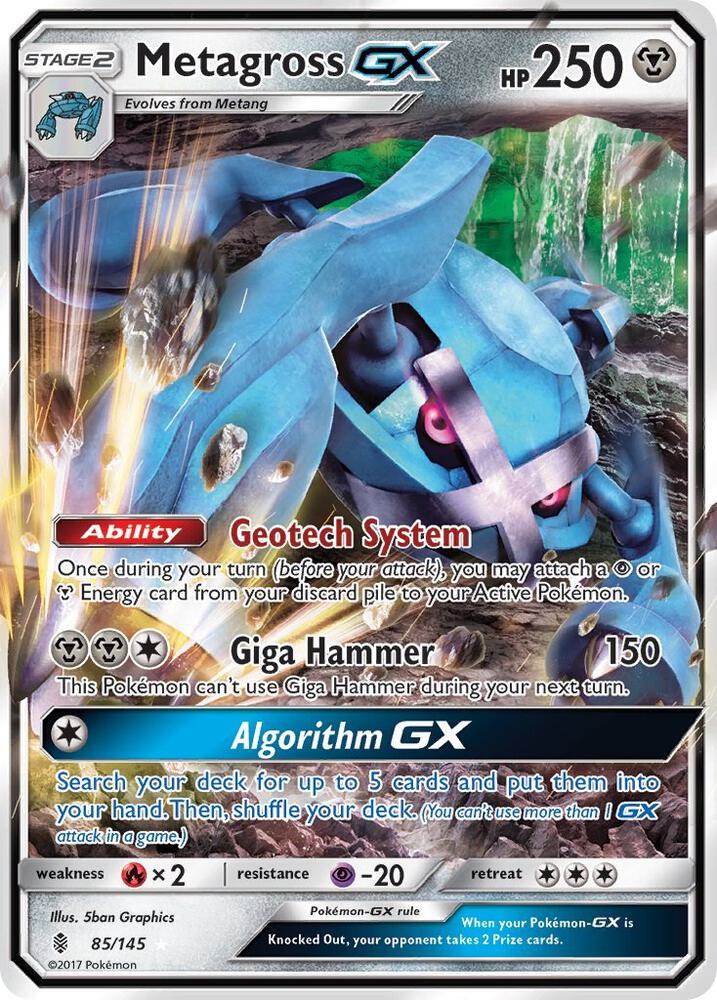 Pokemon Metagross GX 85/145 Guardians Rising