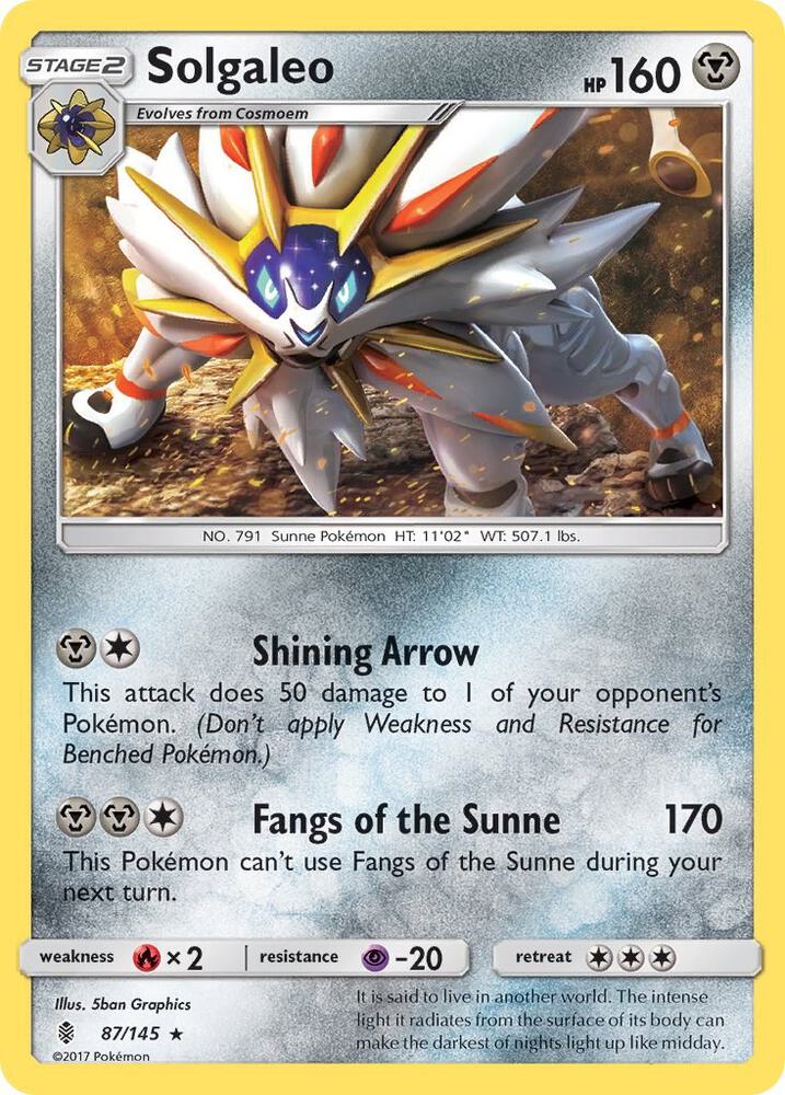 Pokemon Solgaleo 87/145 Guardians Rising
